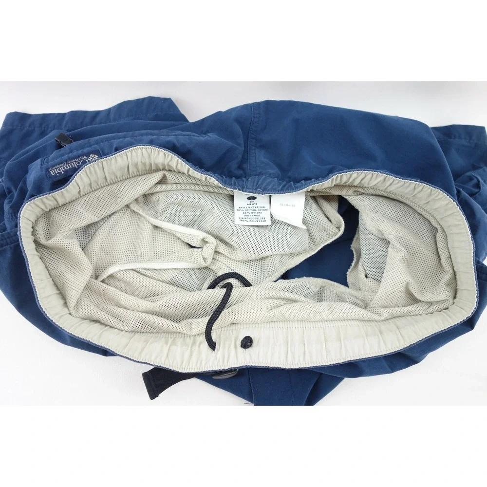 Columbia Packable Men's Size L Blue Mesh Lined‎ Swim Trunk with Zippered Pockets